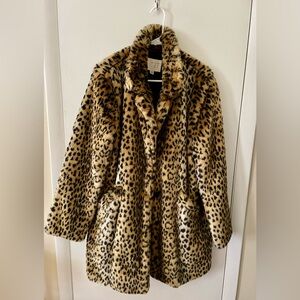 Leopard Print fuzzy coat